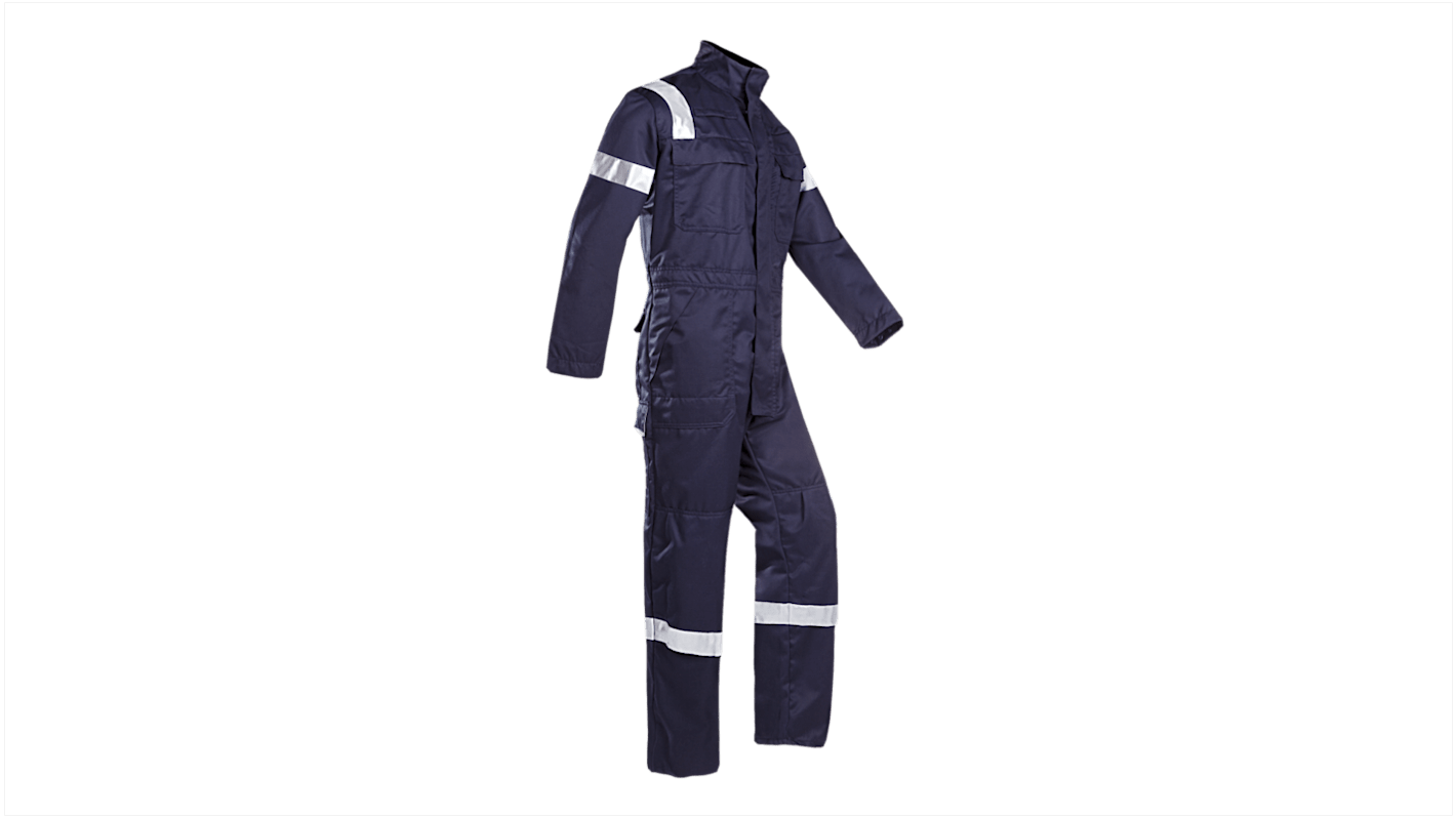 Sioen Uk Navy Reusable Hi Vis Overalls, 34