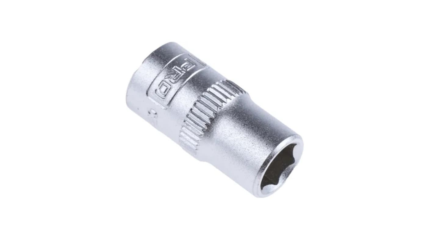 RS PRO 1/4 in Drive 8mm Standard Socket, 6 point, 25 mm Overall Length