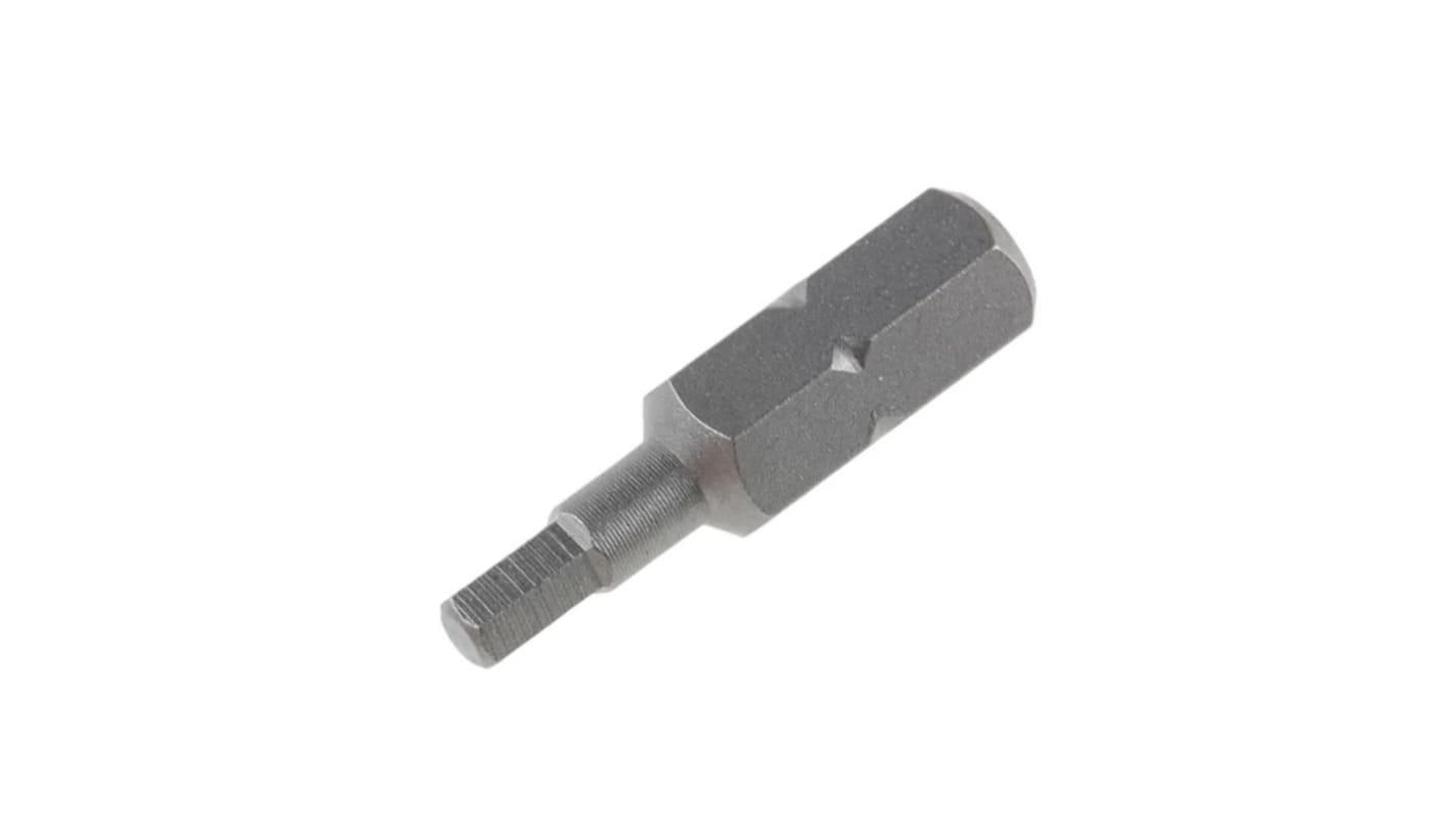 RS PRO Hexagon Screwdriver Bit, 4mm Tip, 1/4in Drive, 25mm Overall