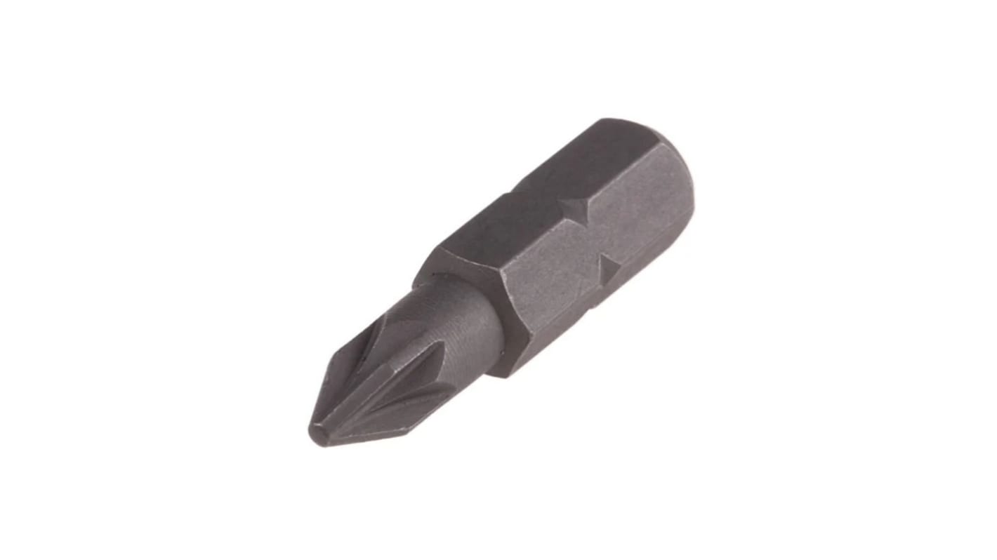 RS PRO Pozidriv Screwdriver Bit, PZ1 Tip, 1/4in Drive, 25mm Overall