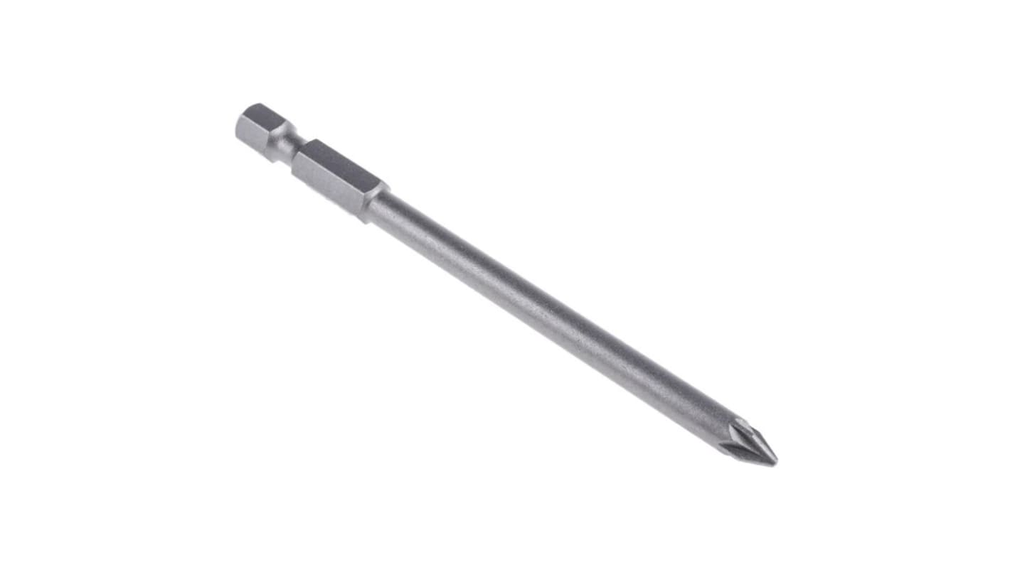 RS PRO Pozidriv Driver Bit, PZ1 Tip, 1/4in Drive, 90mm Overall | RS