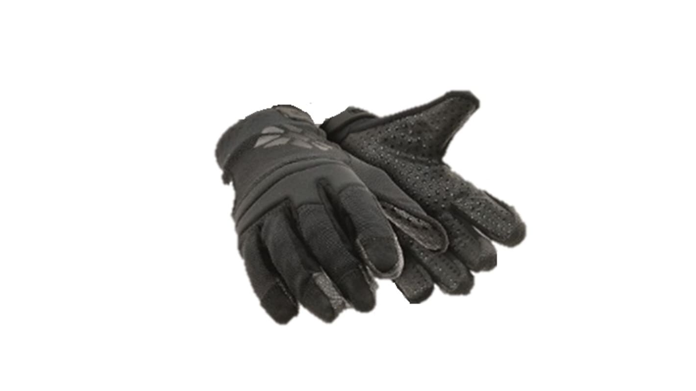 Polyco Healthline HEX4041 Black SuperFabric R Needle Resistant Work Gloves, Size 7, Neoprene Coating