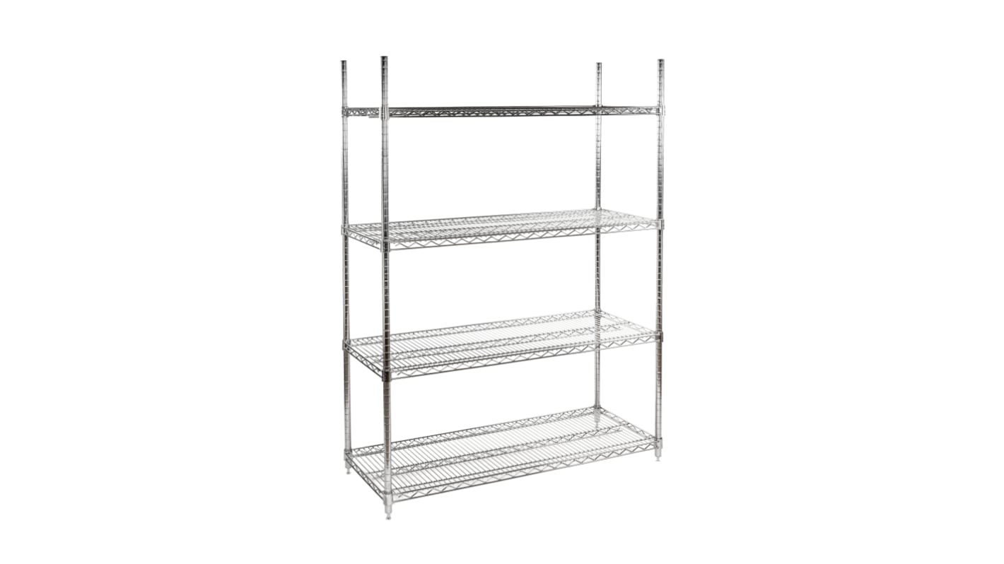 EUROSTAT 4 Shelf Shelving Unit, 1590mm x 1220mm, 500kg Load