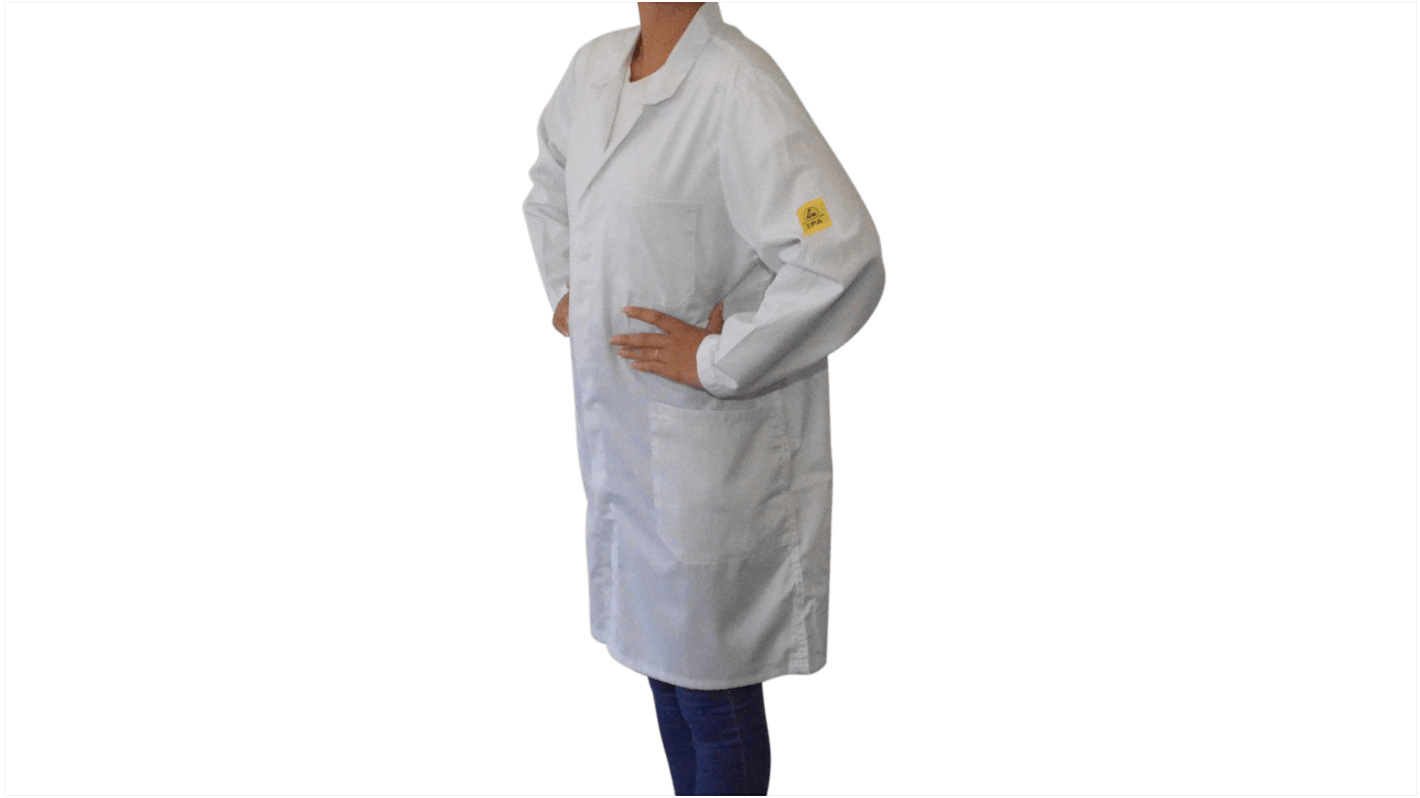 EUROSTAT White Unisex Reusable Lab Coat, 3XL