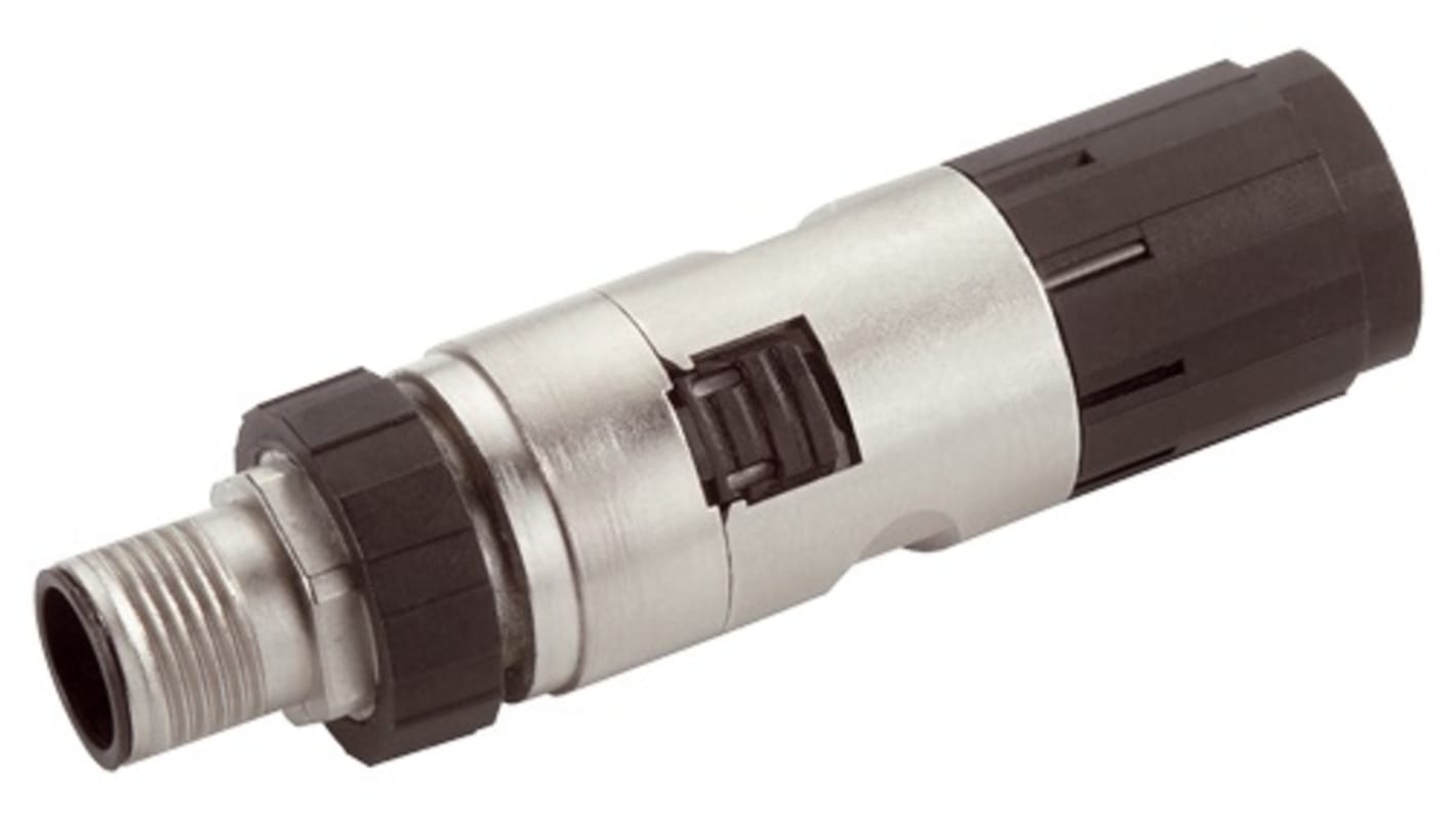 Siemens Circular Connector, 4 Contacts, M12 Connector, Plug