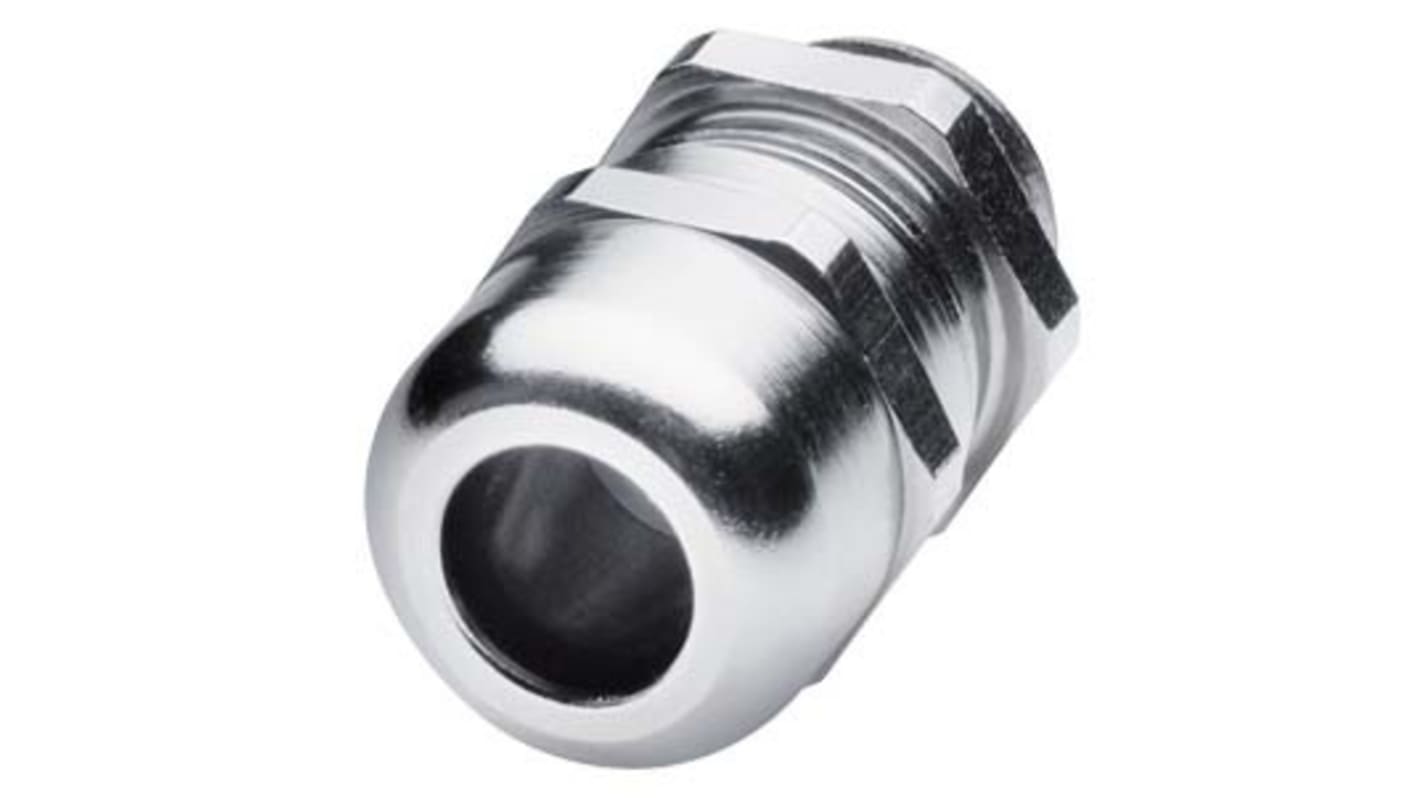 Siemens Nickel Plated Brass Cable Gland, M16 Thread, 4.5mm Min, 10mm Max, IP68