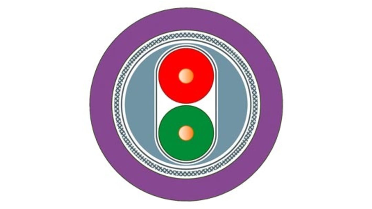 Cable Multiconductor Industrial Siemens PROFIBUS de 2 conductores, long. 200m, Ø ext. 8mm Morado