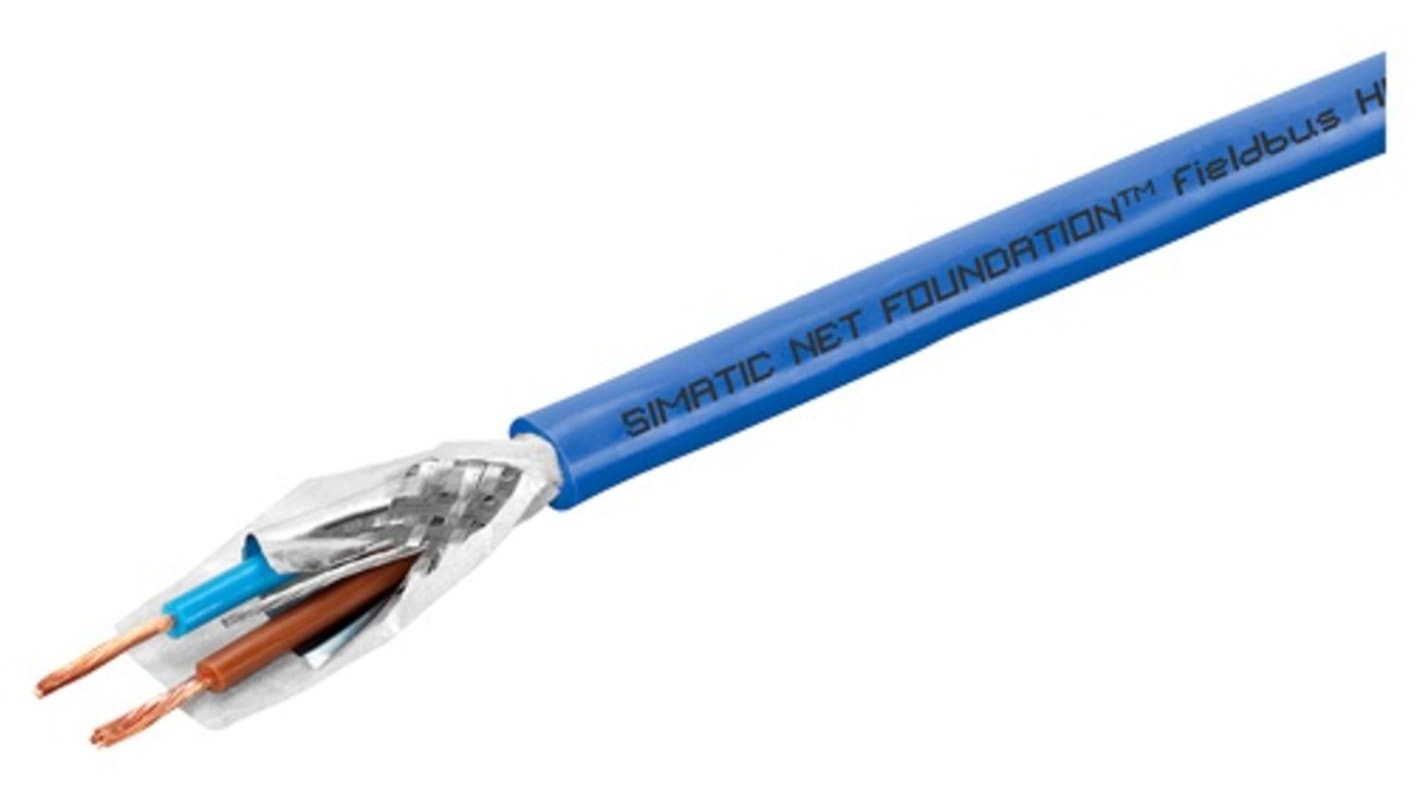 6XV18305GH10 Siemens Multicore Mains Power Cable, 2 Cores, Blue