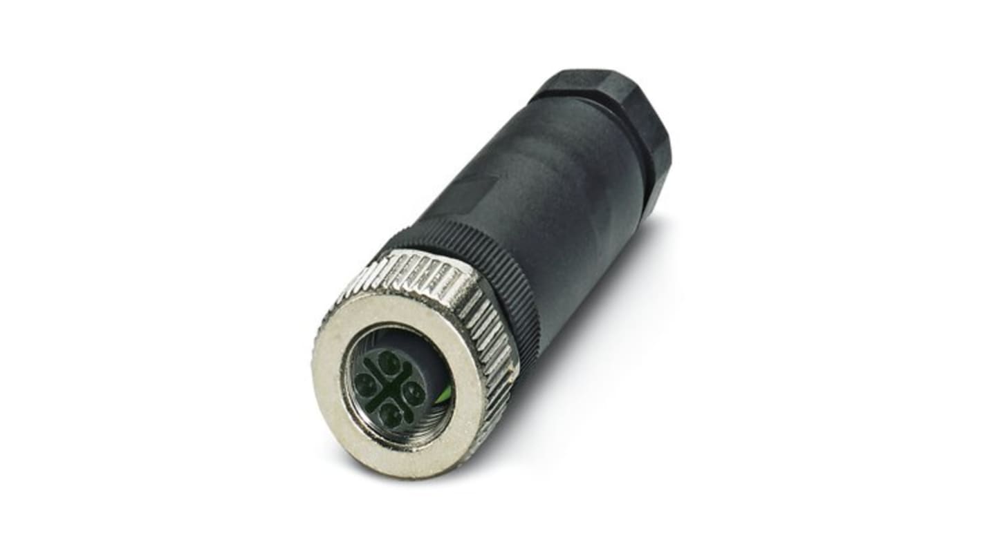 Conector circular Phoenix Contact hembra serie SACC de 3 vías, Montaje roscado, IP67