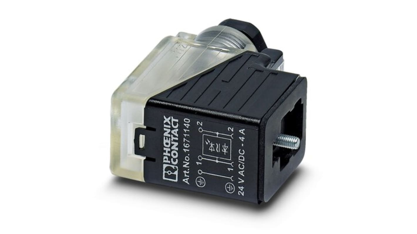 Conector de válvula Phoenix Contact, 24 V