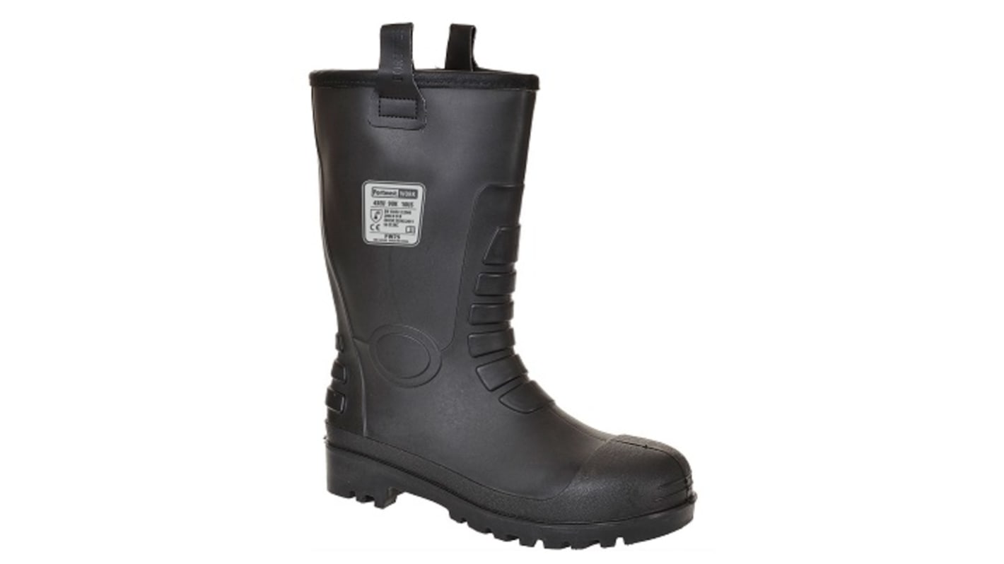 FW75BKR36 Portwest FW75 Black Steel Toe Capped Unisex Safety Boots