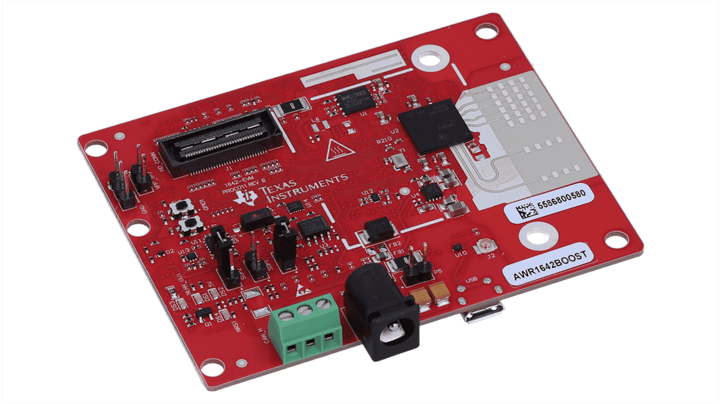 Placa de evaluación RADAR ARM Cortex Texas Instruments AWR1642BOOST, frecuencia 76 → 81GHz