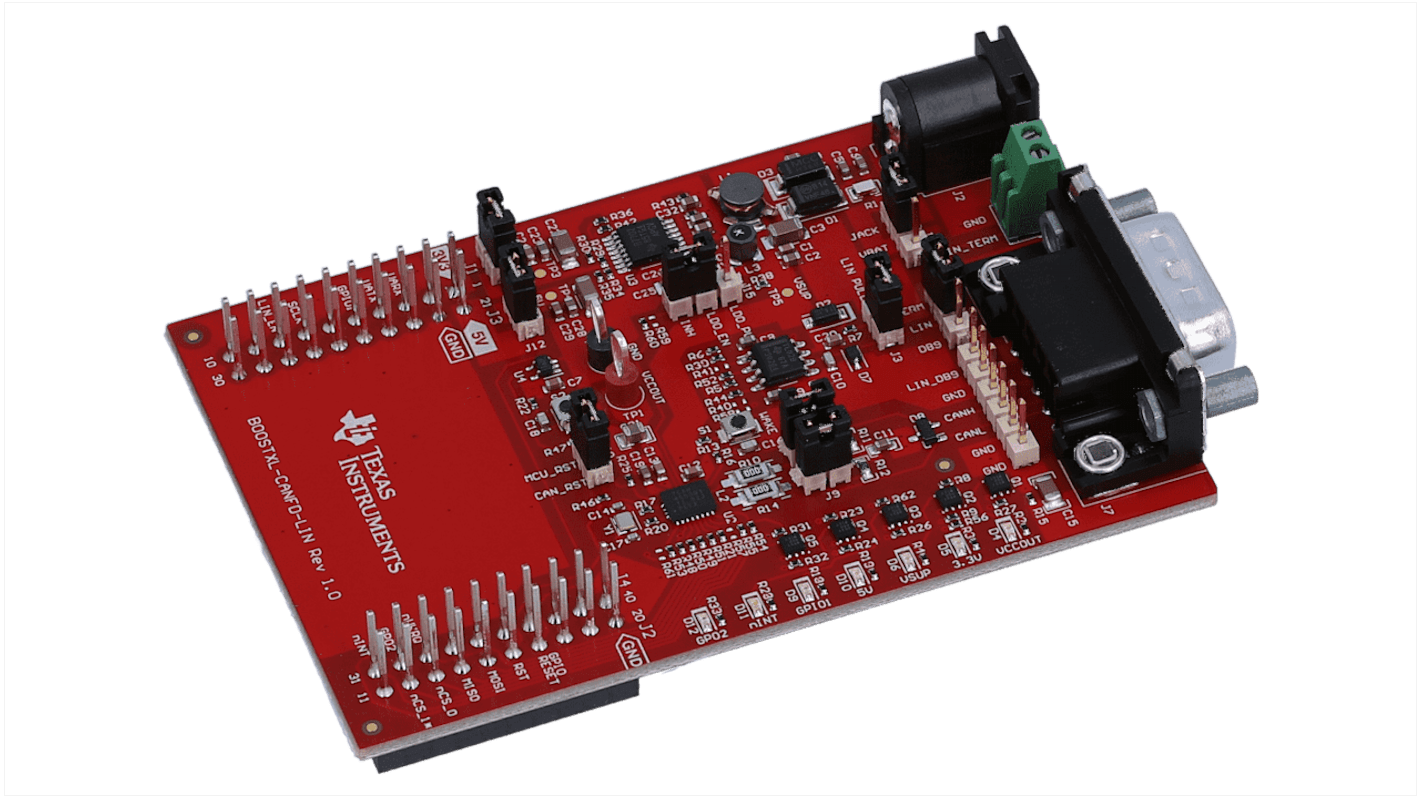 Texas Instruments Interface Development Kit BOOSTXL-CANFD-LIN RF Transceiver Interface Board for TCAN4550-Q1,