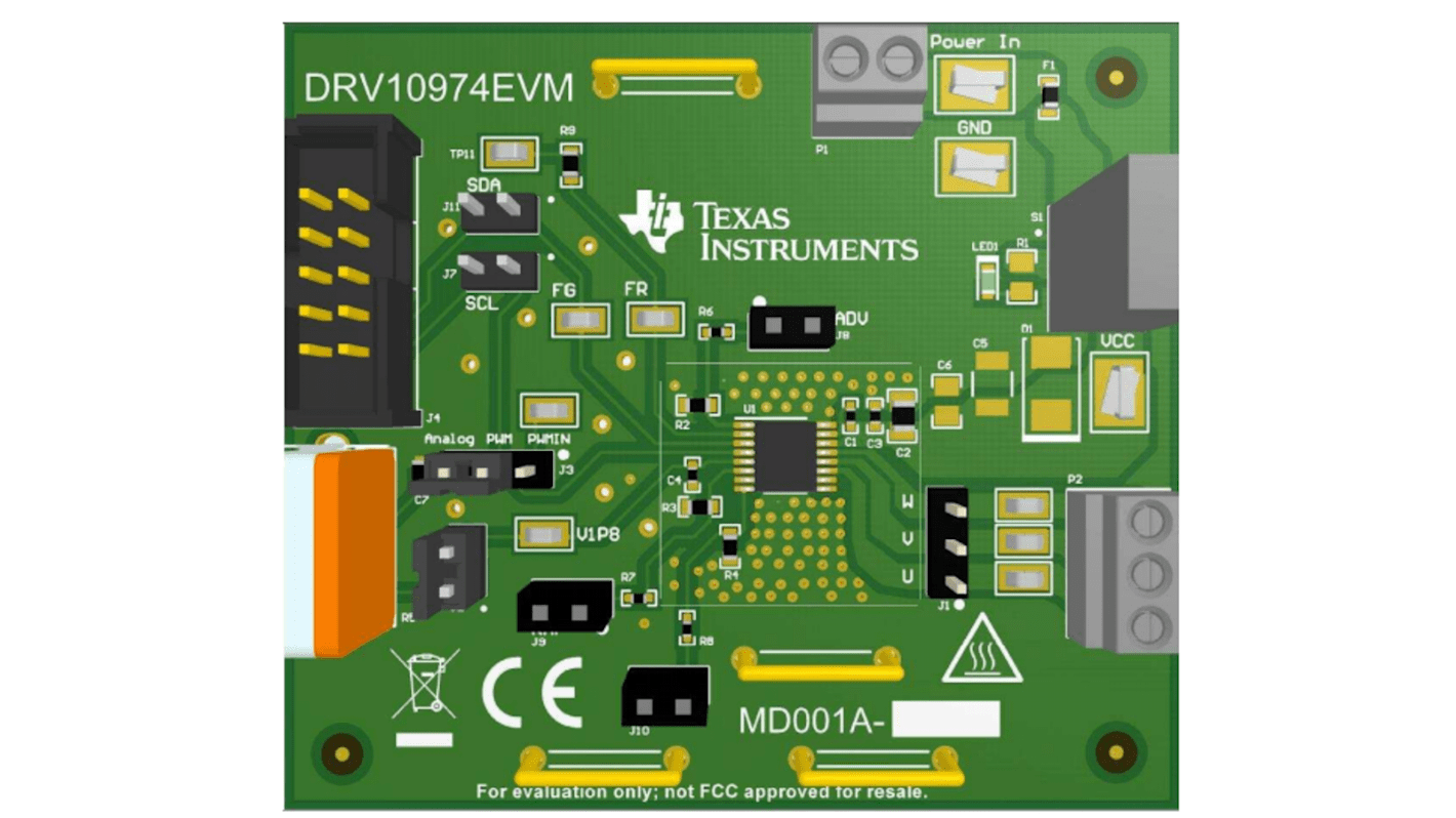 Módulo de evaluación Controlador de motor Texas Instruments Motion Motor Development Kit - DRV10974EVM