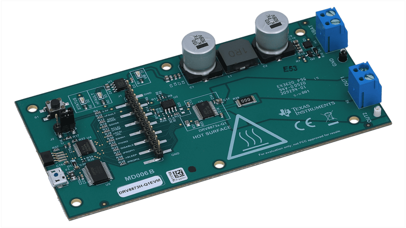 Módulo de evaluación Controlador de motor Texas Instruments Power Management IC Development Kit - DRV8873H-Q1EVM