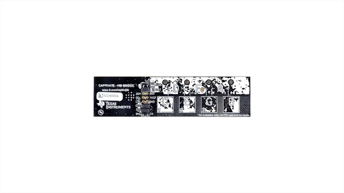 Texas Instruments Touch Sensor Development Kit Capacitive Touch Sensor Evaluation Board for MSP430FR2512 MSP430FR2512