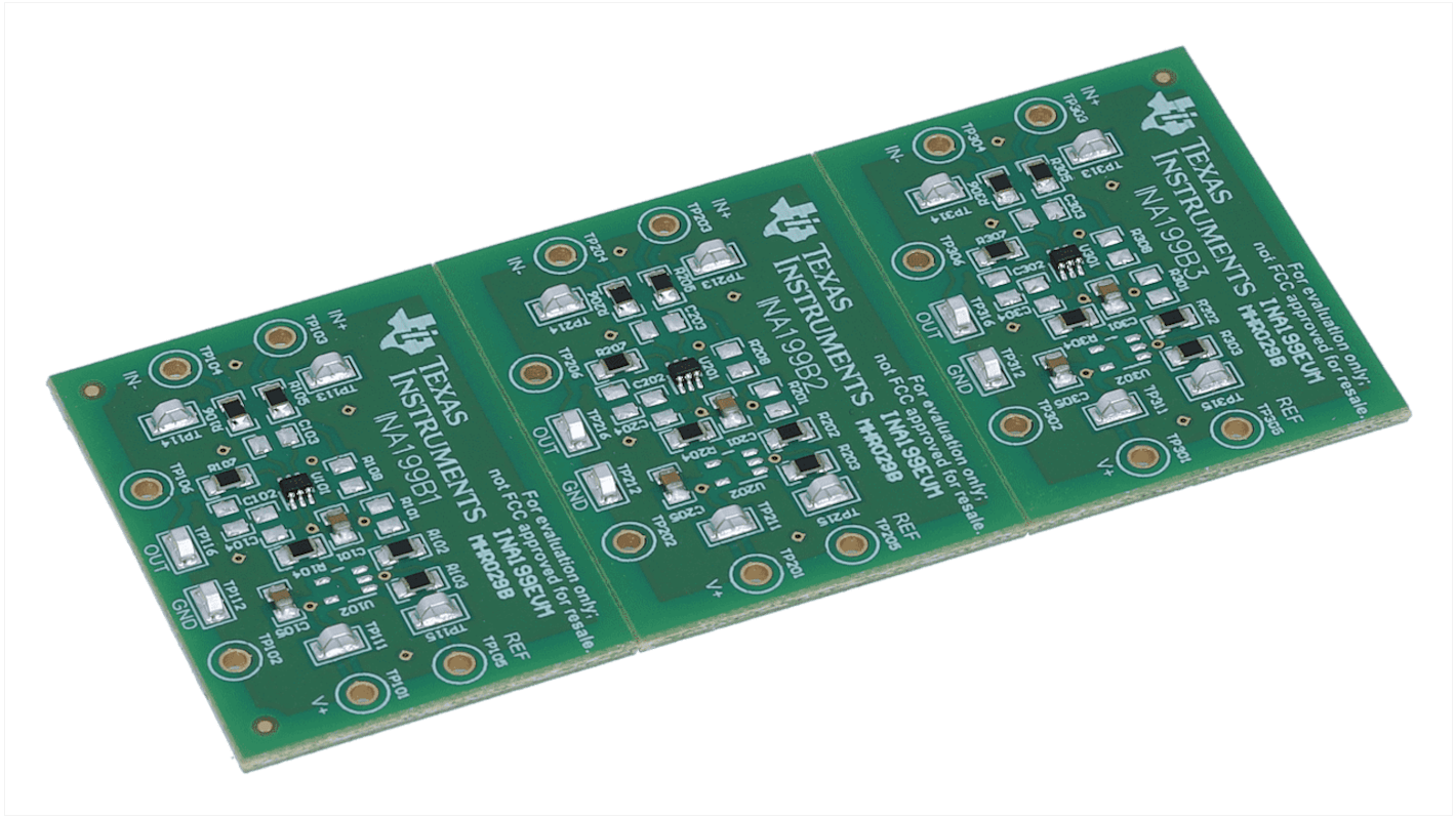 Módulo de evaluación Amplificador de detección de corriente Texas Instruments Amplifier IC Development Kit - INA199EVM