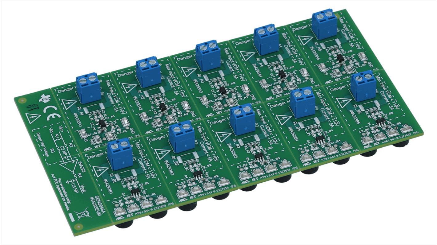 Módulo de evaluación Amplificador de detección de corriente Texas Instruments Amplifier IC Development Kit - INA293EVM