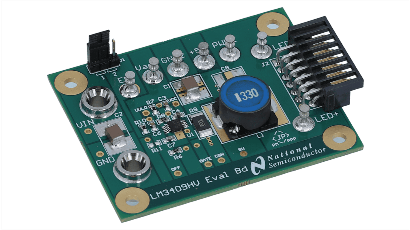 Zestaw uruchomieniowy, LED Driver Development Kit, LM3409HV, do uzycia z: LM3409HV, Płytka ewaluacyjna, Sterownik LED