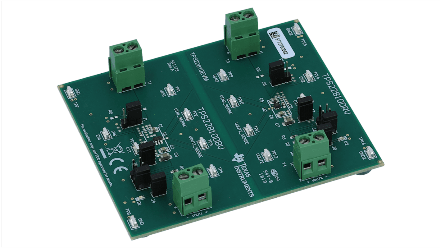 Módulo de evaluación Administración de potencia Texas Instruments Load Switch Evaluation Module - TPS22810EVM