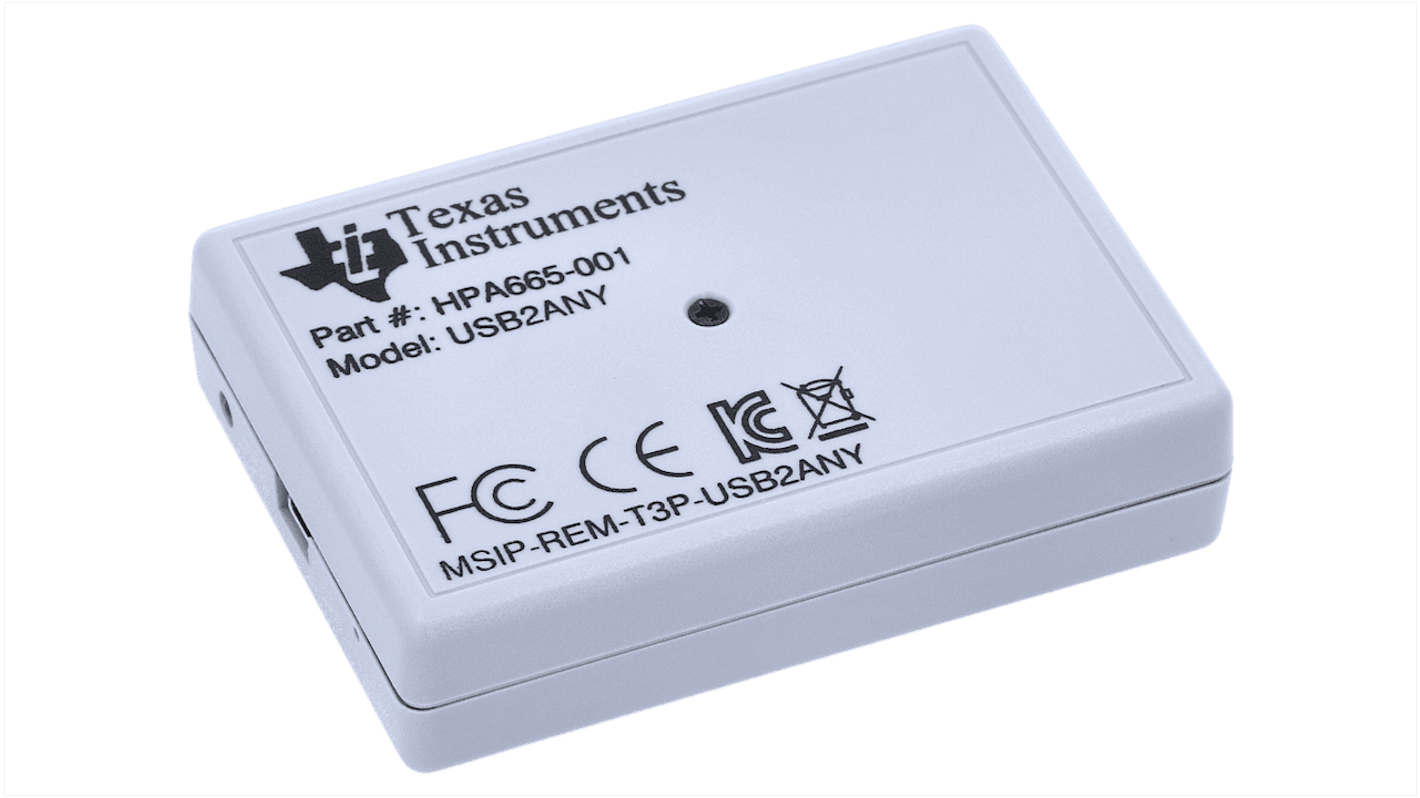 Convertidor de interfaz Texas Instruments USB2ANY, Conector A USB Mini B