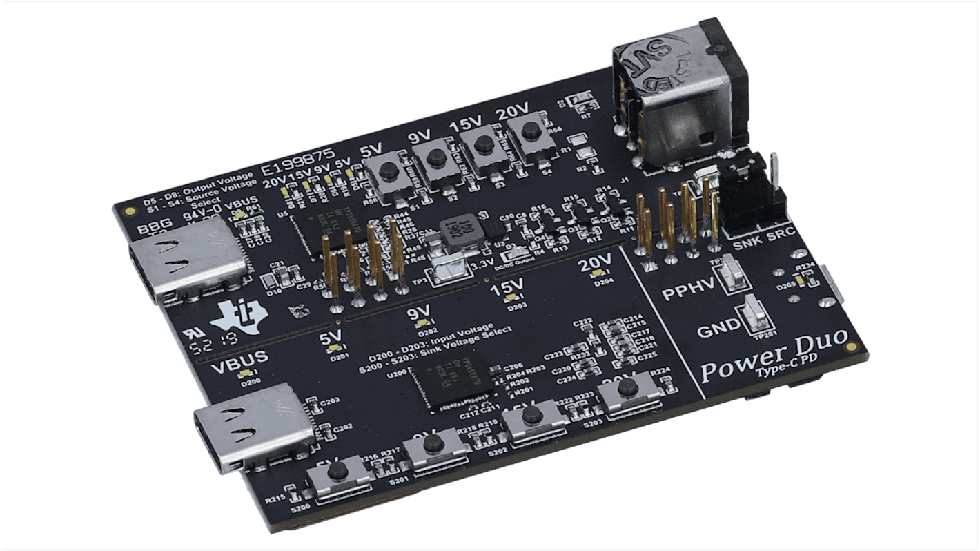 Kit di sviluppo interfaccia Texas Instruments Interface Development Kit, Scheda di valutazione per TPS65987D