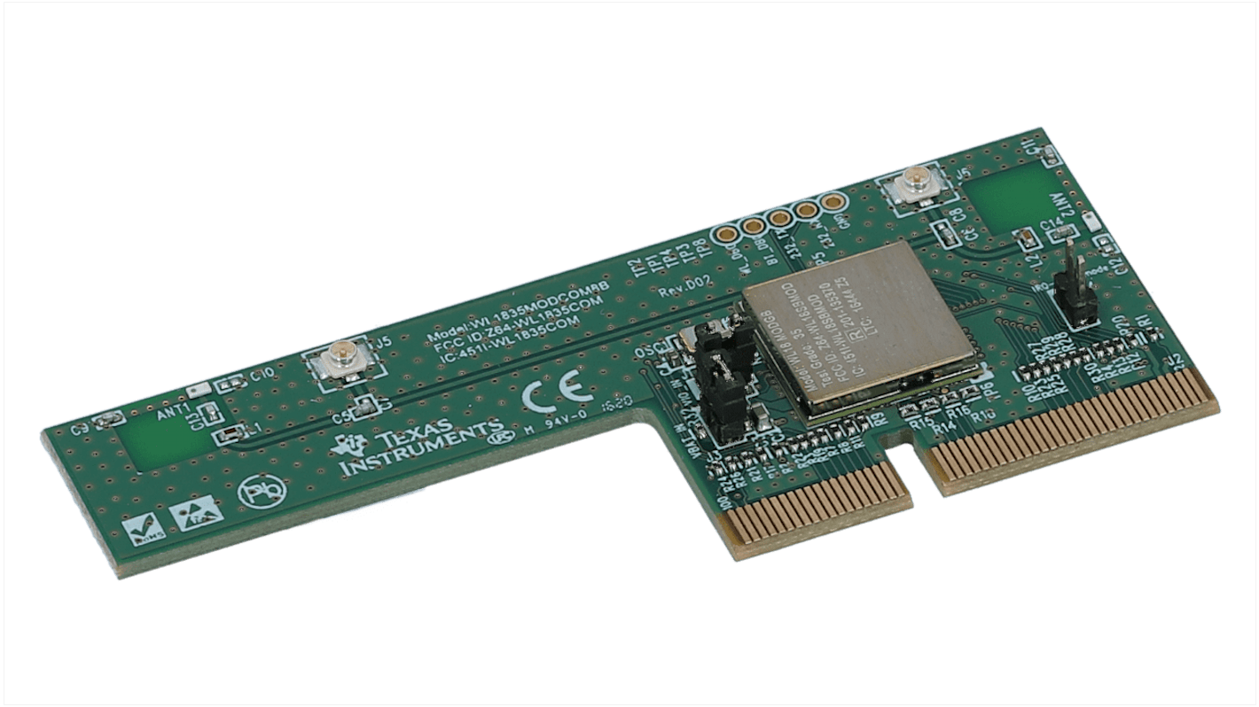 Módulo de evaluación Bluetooth, WiFi BLE, WiFi Texas Instruments WL1835MODCOM8B, frecuencia 2.4GHz