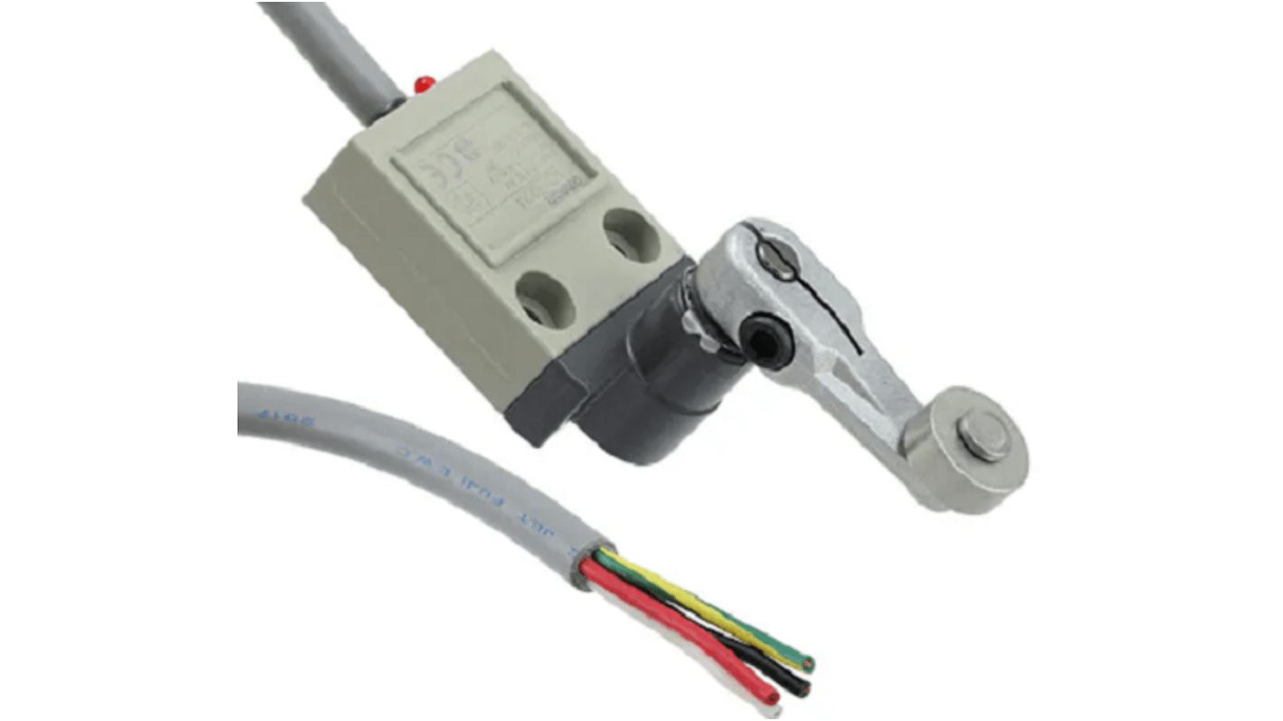 Omron Roller Lever Limit Switch, CO, IP67, SPDT, Metal Housing, 30V ac Max, 4A Max