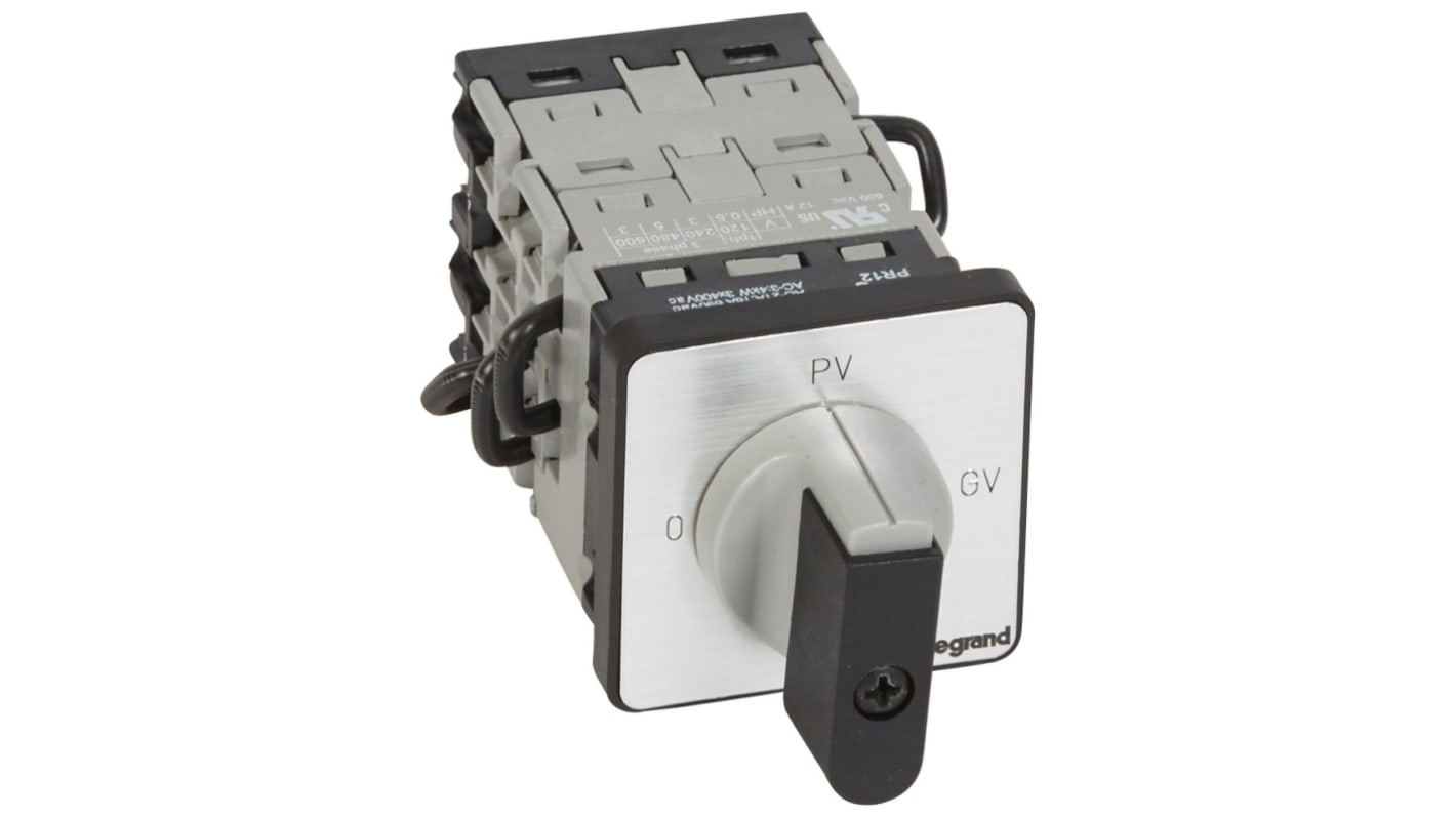 Przełącznik krzywkowy 3-pozycyjny Legrand 90° 16A 690V (Volts)