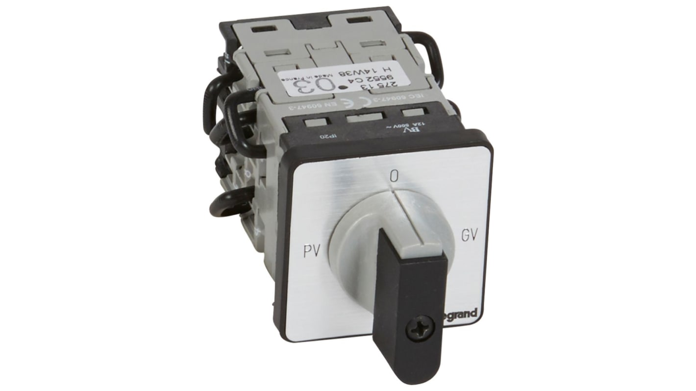 Interruttore Cam Legrand 0 275 13, 3 posizioni, 16A, 690V (Volts)