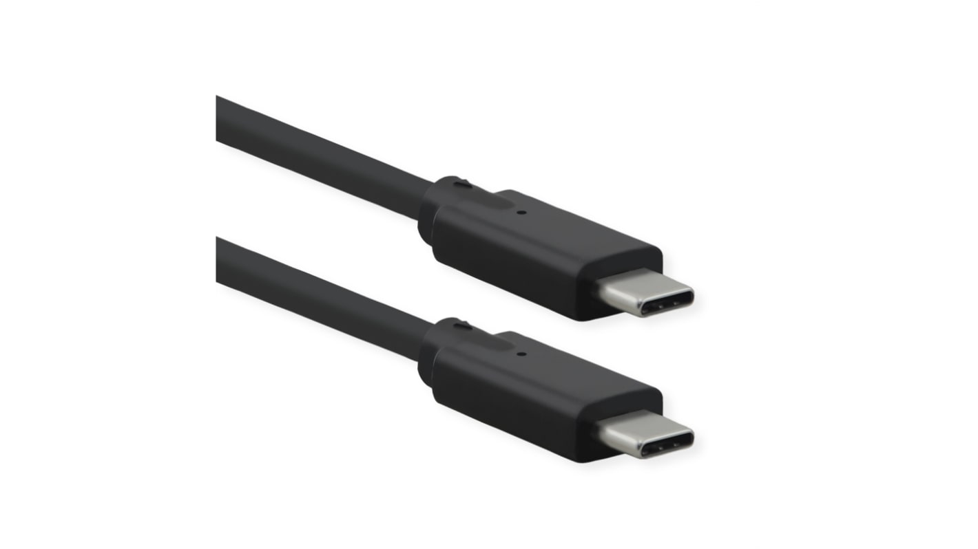 Cable 3.2 Roline, con A. USB C Macho, con B. USB C Macho, long. 0.5m