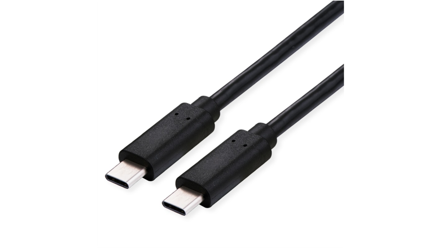 Cable USB 4.0 Roline, con A. USB C Macho, con B. USB C Macho, long. 2m