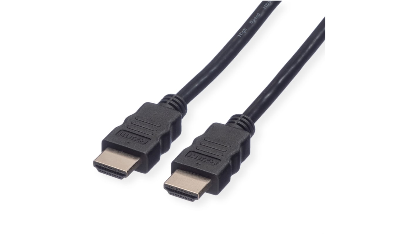 Roline HDMI-Kabel A HDMI Stecker B HDMI Stecker Hohe Geschwindigkeit, 1.5m, Schwarz