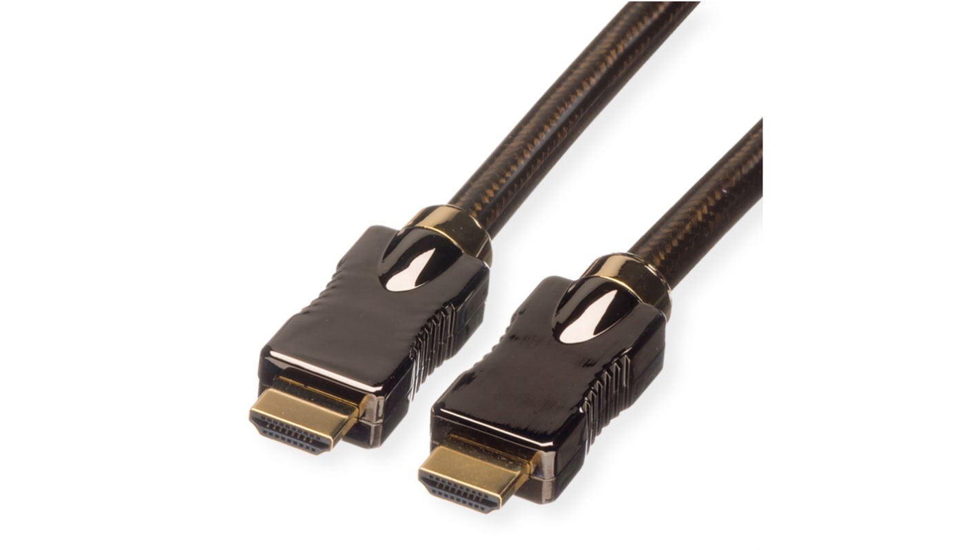 Roline 3840 x 2160 Male HDMI to Male HDMI  Cable, 1.5m