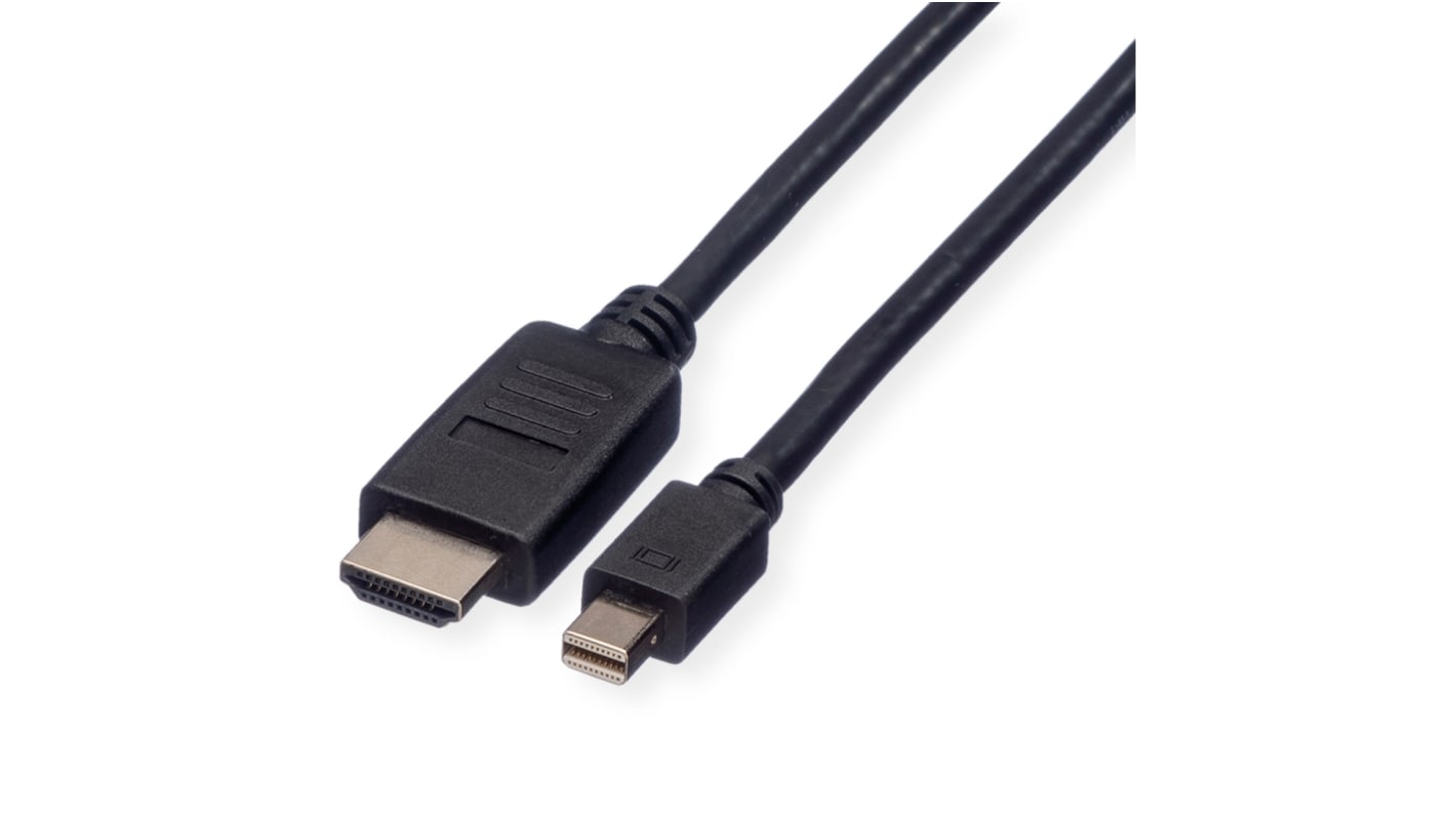 Roline DisplayPort-Kabel A Display-Anschluss B HDMI - Stecker 1.1, 1.5m 1920 x 1200 max.