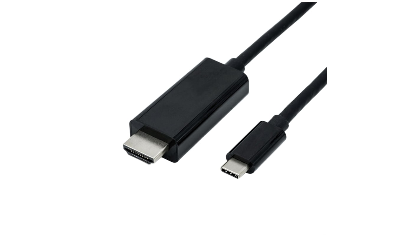Cable 3.1 Roline, con A. USB C Macho, con B. HDMI Macho, long. 3m