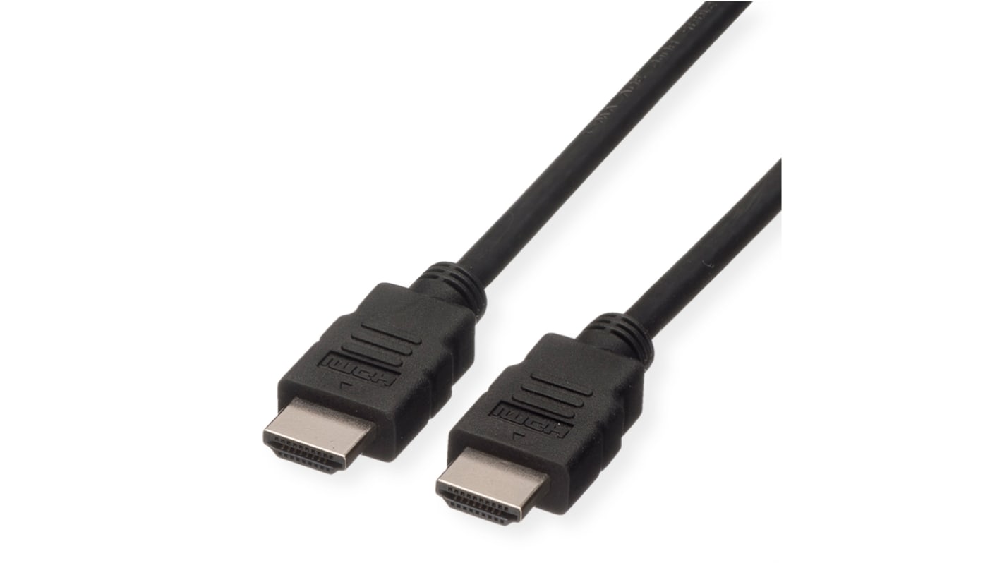 Roline 3840 x 2160 Male HDMI to Male HDMI  Cable, 2m