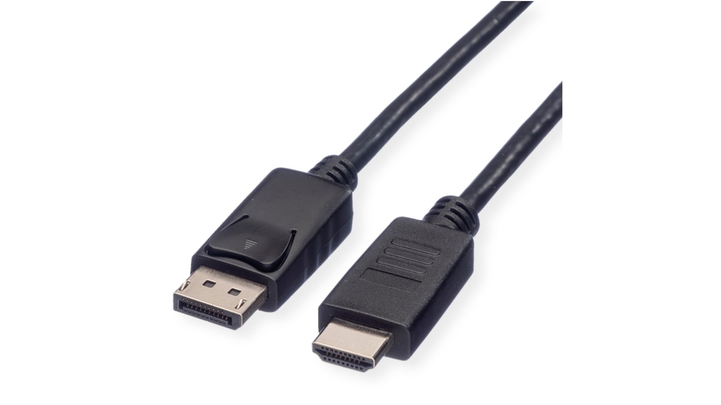 Roline DisplayPort-Kabel A Display-Anschluss B HDMI - Stecker 1.1, 1m 1920 x 1200 max.