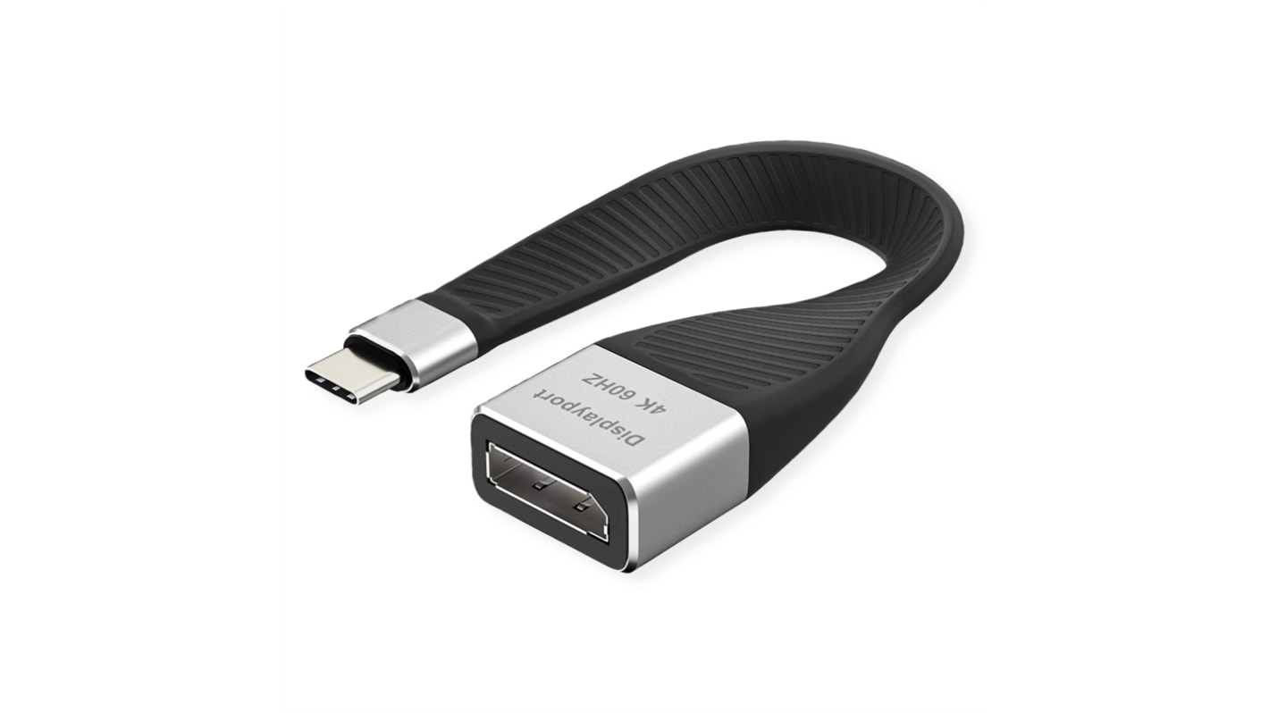 Roline USB C to DisplayPort Adapter, USB 3.1, 1 Supported Display(s)  - up to 4K