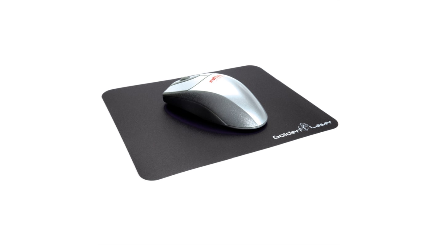 18.02.2006200 Roline Black Rubber Mouse Pad 220 x 180 x 0.4mm 0.4mm