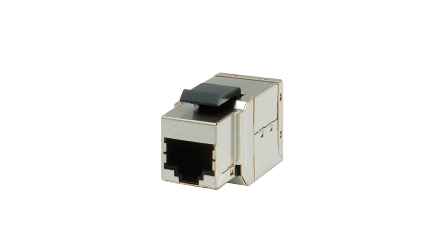 Roline RJ-45 Coupling Series Single-Port RJ45 Keystone Modular Coupler, Cat6a, Shielded