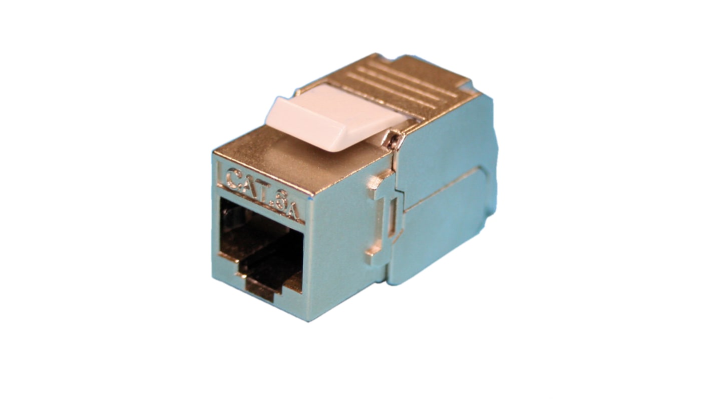 Roline RJ45 Keystone Jacks Cat.6a RJ45-Steckverbinder Buchse, 1-Port 1-polig Datenbuchsen Montage