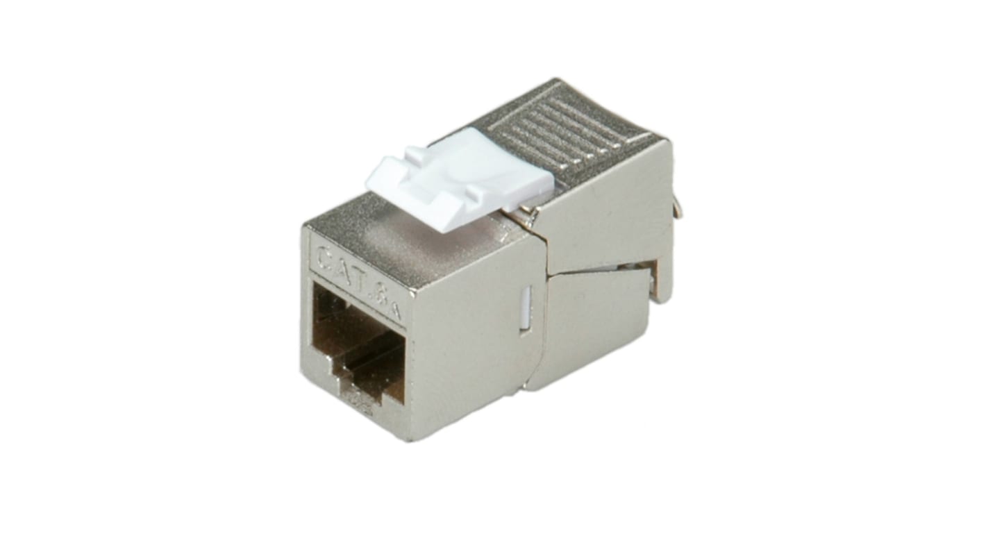 Roline RJ45 モジュラーコネクタ, メス, RJ45コネクタ, キーストーンマウント, Cat6a, 26.11.0378-50