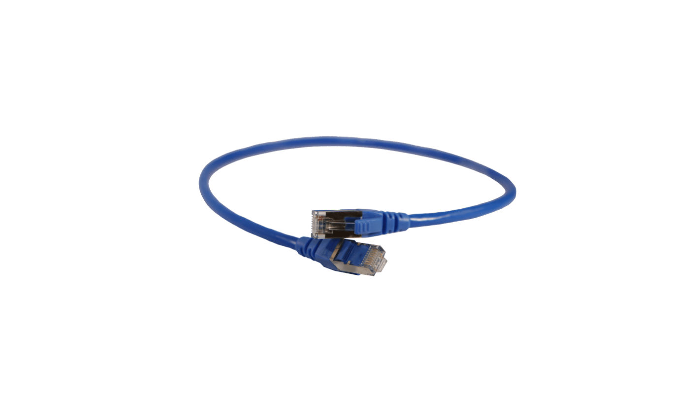 Cable Ethernet Cat6 F/UTP Legrand de color Azul, long. 500mm, funda de PVC