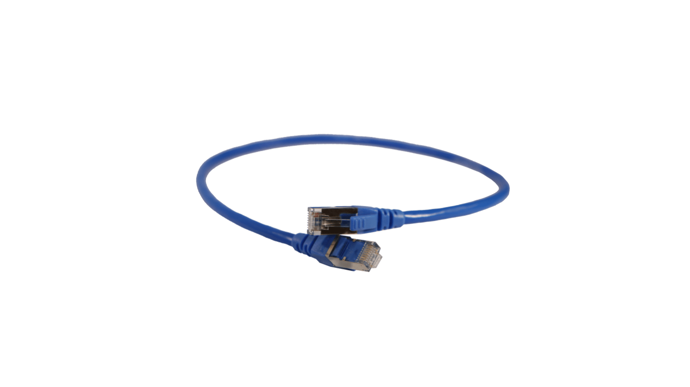 Cavo Ethernet Cat6 (F/UTP) Legrand, guaina in PVC col. Blu, L. 500mm, Con terminazione