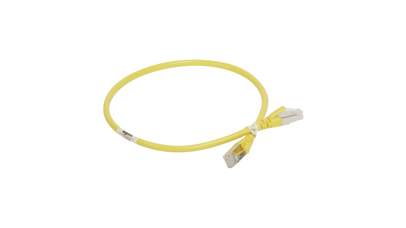 Câble Ethernet catégorie 6a F/UTP Legrand, Jaune, 500mm PVC Avec connecteur Droit