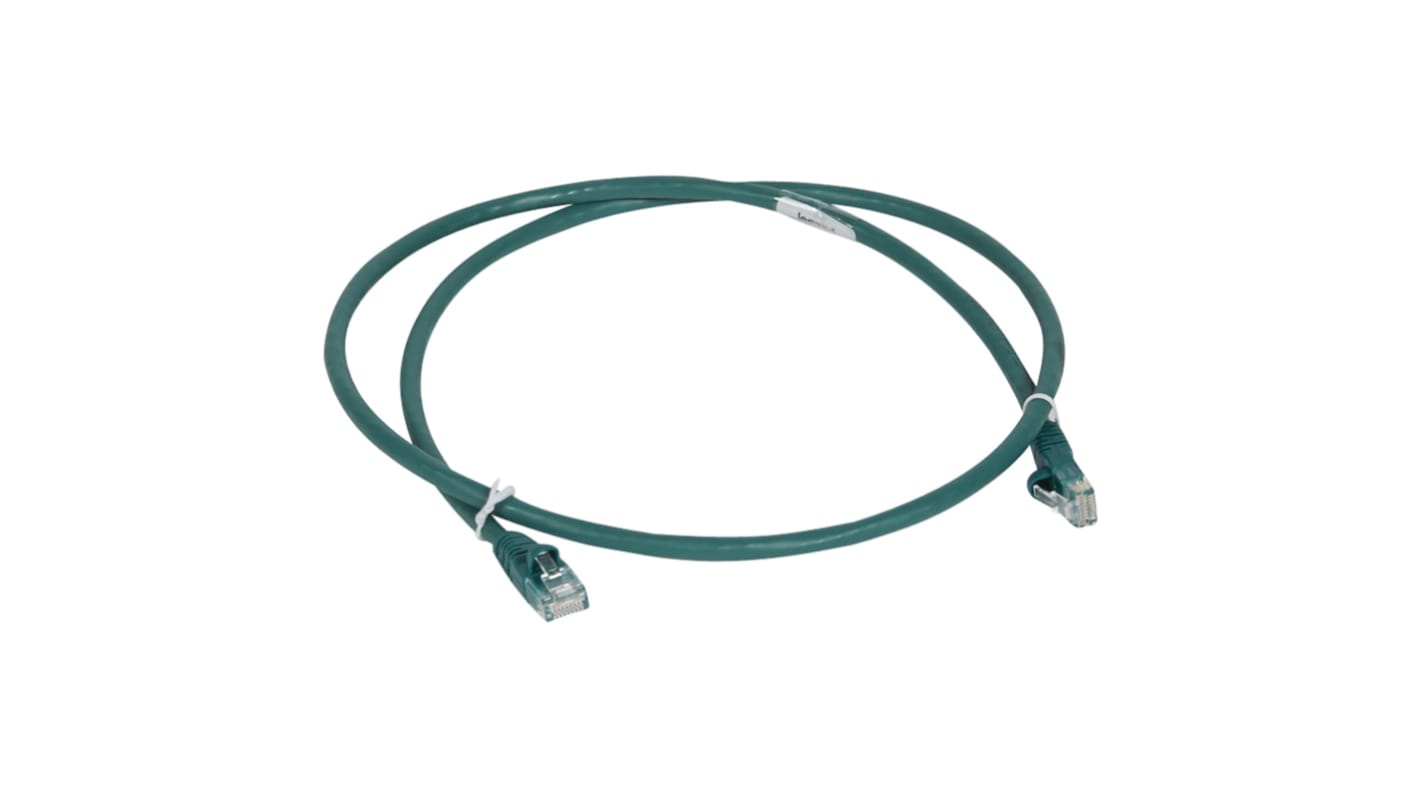 Cavo Ethernet Cat6 (U/UTP) Legrand col. Verde, L. 2m, Con terminazione