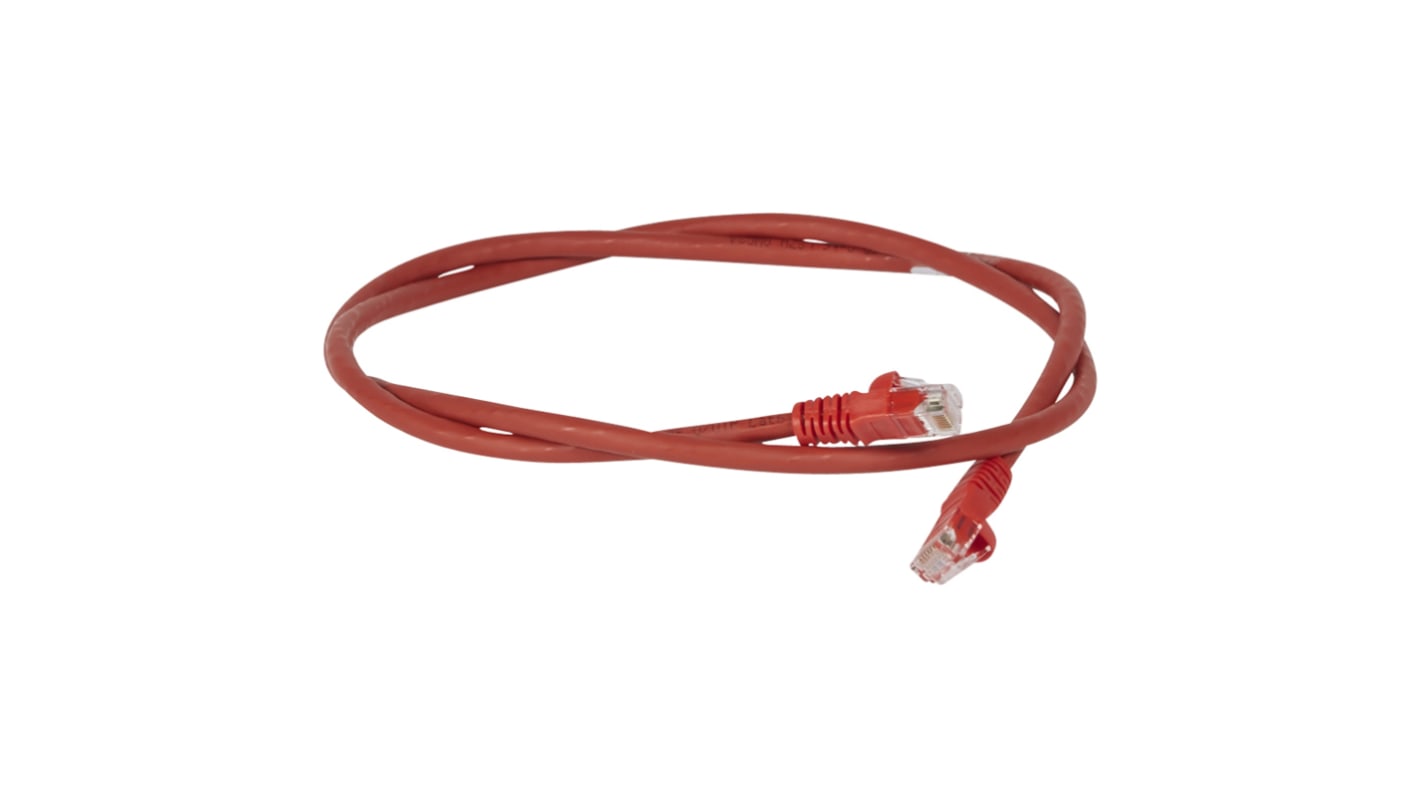 Cavo Ethernet Cat6 (U/UTP) Legrand col. Rosso, L. 3m, Con terminazione