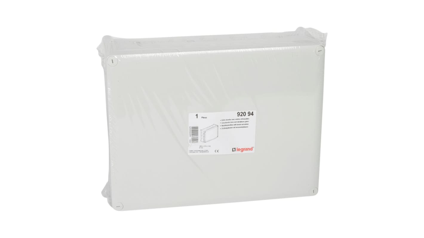 Legrand Plexo Series Grey Plastic Junction Box, IK07, IP55, 382 x 292 x 132mm