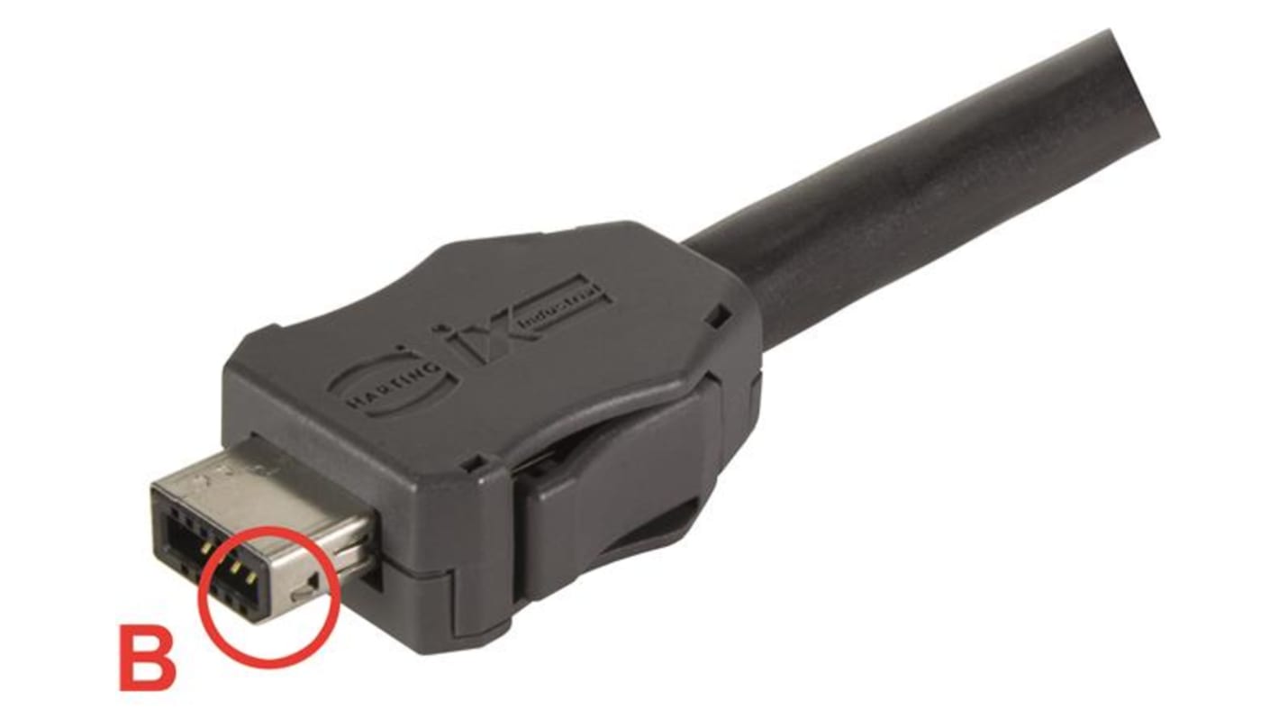 Conector Ethernet HARTING serie IX Industrial, de 10 vías